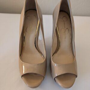 Women Jessica Simpson Bethani Peep-Toe Wedges, Size 7.5